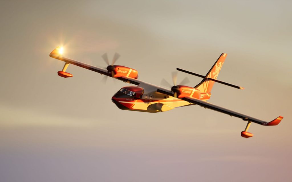 European amphibious firefighter plane made in France | Hynaero European innovative FireFighter plane manufacturers
